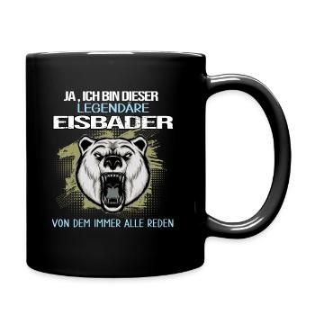 winterbader kälteresistent legendäre eisbader - Tasse einfarbig - Schwarz - Rechts