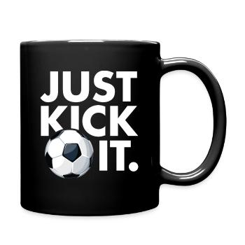 Il suffit de donner un coup de pied - Mug uni - noir - Droite