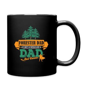 Förster Vater Papa cooler - Tasse einfarbig - Schwarz - Rechts