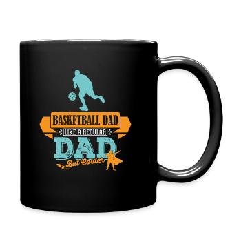 Basketball Vater Papa cooler - Tasse einfarbig - Schwarz - Rechts