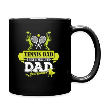 Tennis Vater cooler Papa - Tasse einfarbig - Schwarz - Rechts