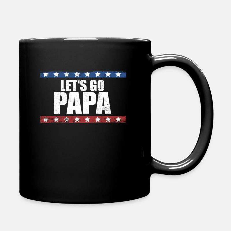 Lets Go Papa - Tasse einfarbig - Schwarz