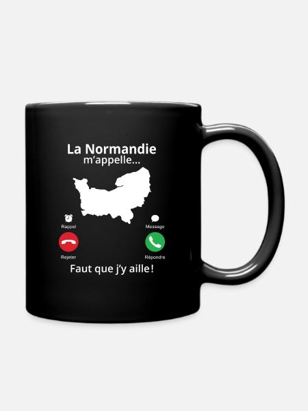 La Normandie m'appelle faut que j'y aille! - Mug uni - noir