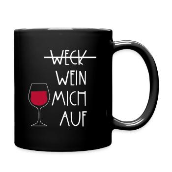 Weck Wein - Tasse einfarbig - Schwarz - Rechts