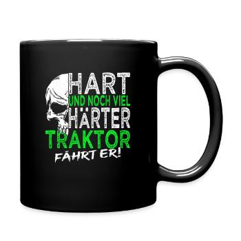Bauern - Landwirt - Traktoren fährt er - Tasse einfarbig - Schwarz - Rechts