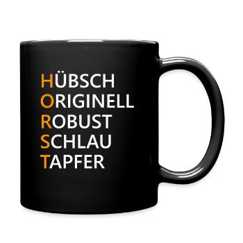 Horst Name Geschenk - Tasse einfarbig - Schwarz - Rechts