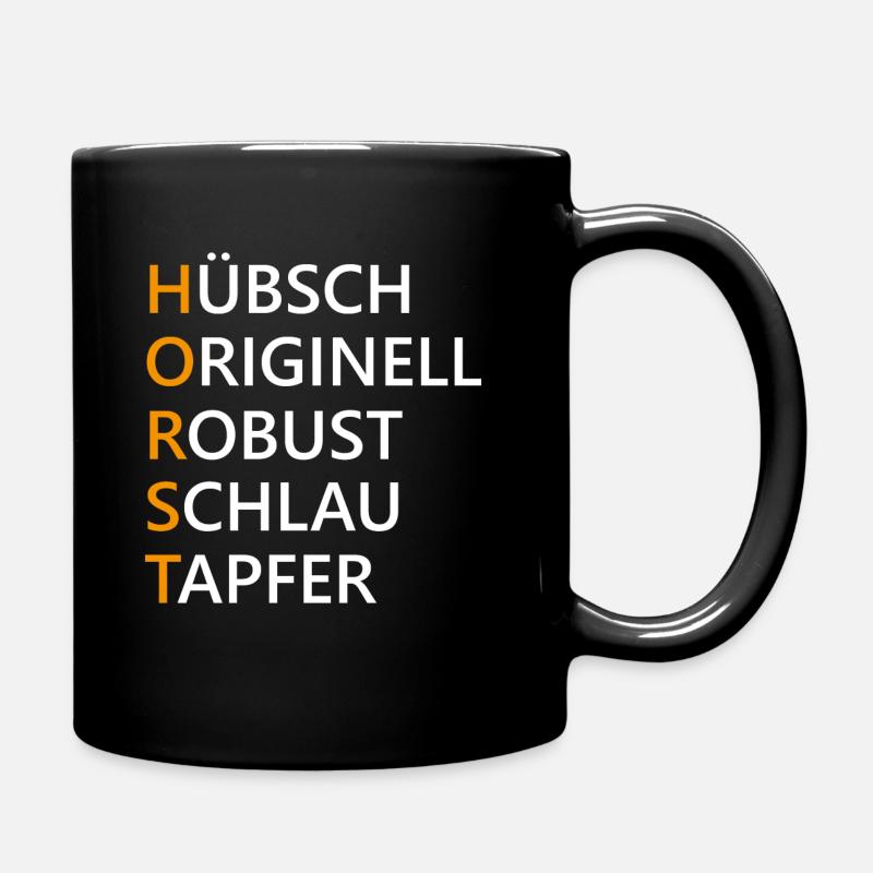 Horst Name Geschenk - Tasse einfarbig - Schwarz