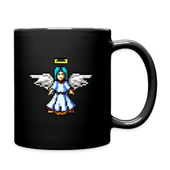 Christmas Angel in Pixel Art - Full Colour Mug - black - Right