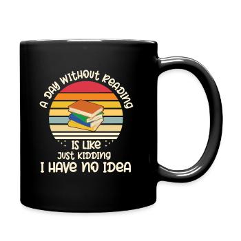 Mon livre sent mieux que votre tablette - Mug uni - noir - Droite