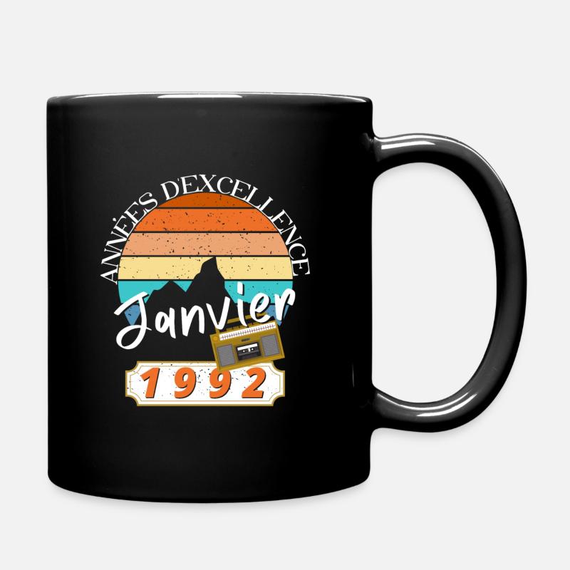 Années d'excellence Janvier 1992 vintage - Mug uni - noir