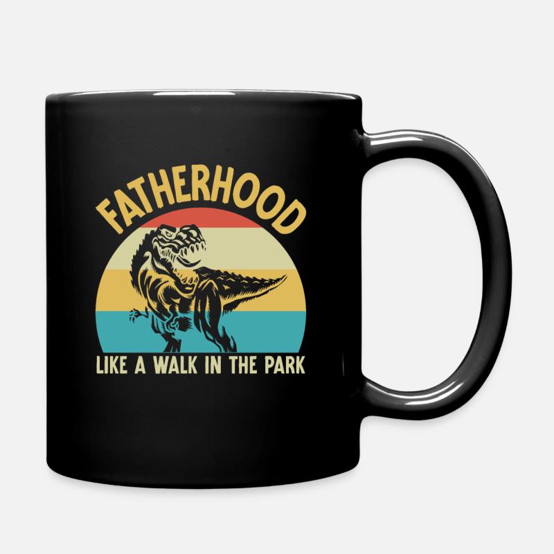 Fatherhood Like Walking in Rank - Full Colour Mug - black