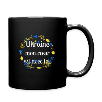 Ukraine mon coeur est avec toi - Mug uni - noir - Droite
