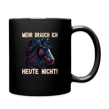 Pferdemädchen Pferdemama - Reiten - Westernreiten - Tasse einfarbig - Schwarz - Rechts