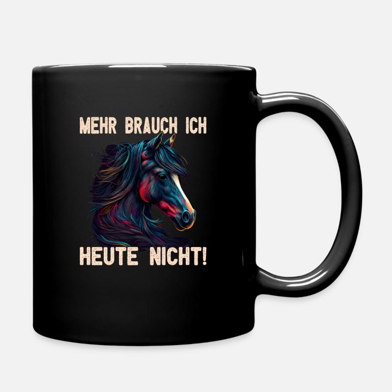 Pferdemädchen Pferdemama - Reiten - Westernreiten - Tasse einfarbig - Schwarz