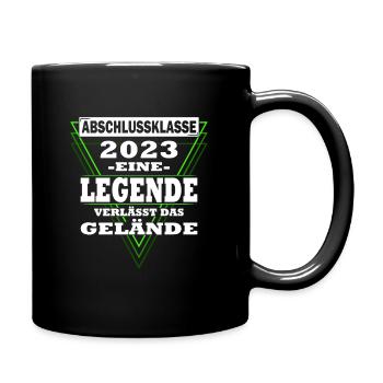 Abschlussklasse 2023 Abitur 2023 - Tasse einfarbig - Schwarz - Rechts