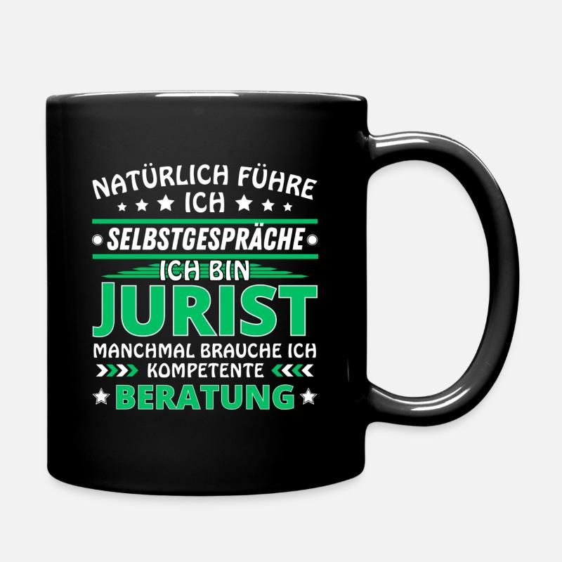 Ich führe Selbstgespräche - Jurist Edition - Tasse einfarbig - Schwarz