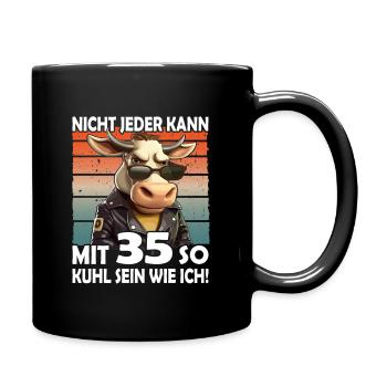 Nicht jeder kann mit 35 Jahren | 35. Geburtstag - Tasse einfarbig - Schwarz - Rechts