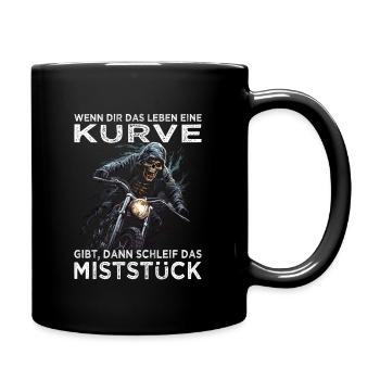 Motorradfahrer Sprüche | Motorrad & Biker - Tasse einfarbig - Schwarz - Rechts