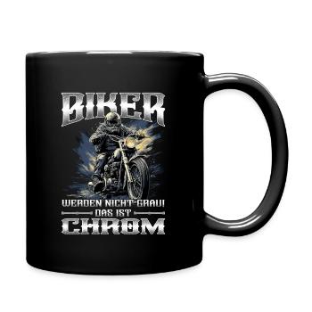 Biker werden nicht grau | Motorradfahrer & Biker - Tasse einfarbig - Schwarz - Rechts
