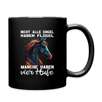 Pferdemädchen Pferdemama - Reiten - Westernreiten - Tasse einfarbig - Schwarz - Rechts
