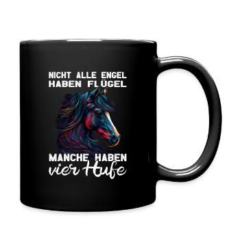 Pferdemädchen Pferdemama - Reiten - Westernreiten - Tasse einfarbig - Schwarz - Rechts