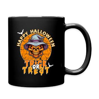 Halloween Design Creepy Skeleton Design - Full Colour Mug - black - Right