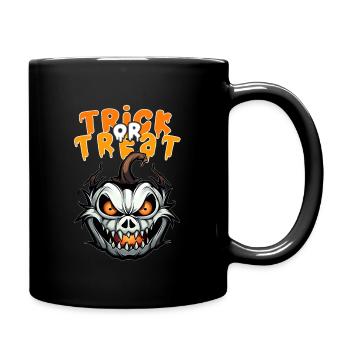 Halloween Design Creepy Pumpkin Design - Full Colour Mug - black - Right