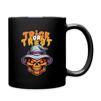 Halloween Design Creepy Skeleton Design - Full Colour Mug - black - Right