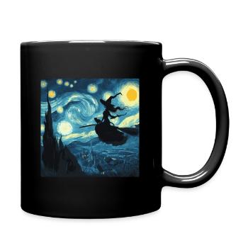 Halloween Witch Starry Night - Full Colour Mug - black - Right