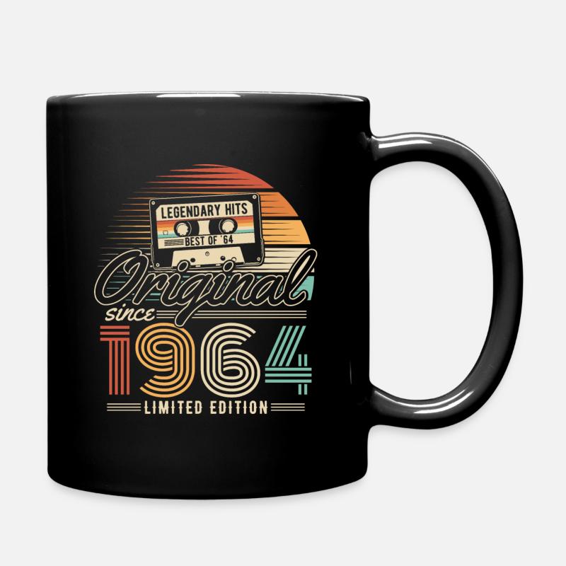 1964 Jahrgang Vintage Retro Geburtstag Geschenk - Tasse einfarbig - Schwarz