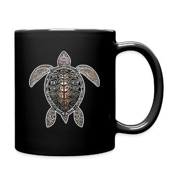 Maori Symbol Schildkröte I - Tasse einfarbig - Schwarz - Rechts