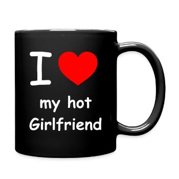 J’aime ma copine chaude drôle de dire l’amour - Mug uni - noir - Droite