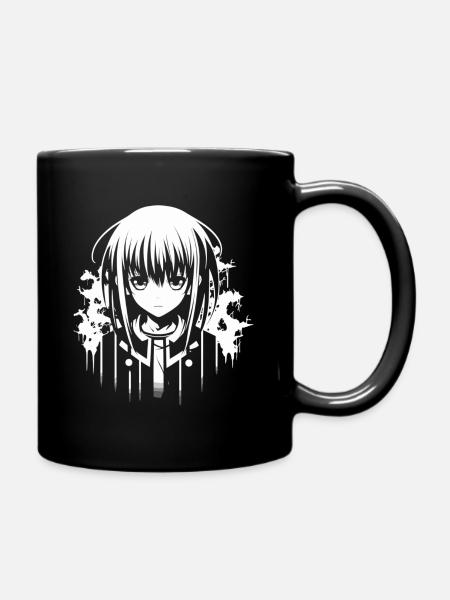 Anime Girl Design - Full Colour Mug - black