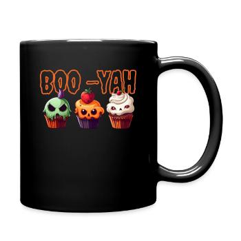 BOO - YAH Halloween cupcakes design - Tasse einfarbig - Schwarz - Rechts
