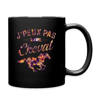 Ich kann kein Pferd haben - Tasse einfarbig - Schwarz - Rechts