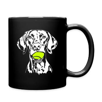 Vizsla Ball Ball Junkie Dogs Wilsigns - Full Colour Mug - black - Right