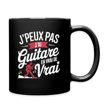 Ich kann keine richtige Gitarre haben - Tasse einfarbig - Schwarz - Rechts