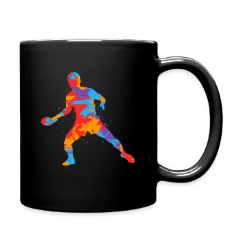 Joueurs de tennis de table Coloré Garçons Enfants Tennis de table - Mug uni - noir - Droite