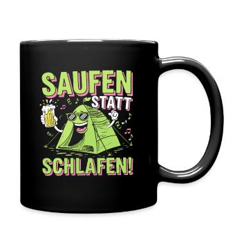 Boire au lieu de dormir - Mug uni - noir - Droite
