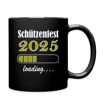 Schützenfest 2025 kann kommen - Tasse einfarbig - Schwarz - Rechts