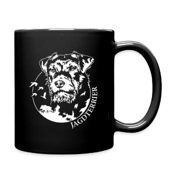 Jagdterrier Jagdhunde Jagdhund Hunde Wilsigns - Tasse einfarbig - Schwarz - Rechts