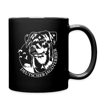 Deutscher Jagdterrier Jagdhunde Hunde Wilsigns - Tasse einfarbig - Schwarz - Rechts