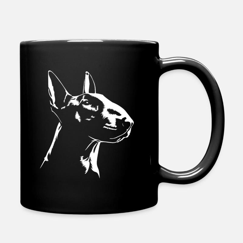 Bullterrier Silhouette Hunde Hund Wilsigns - Tasse einfarbig - Schwarz