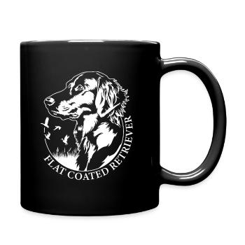 Retriever à poil plat Portrait chien Chien Wilsigns - Mug uni - noir - Droite