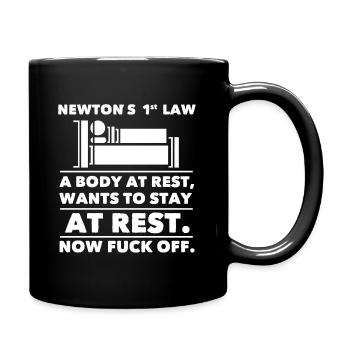 Newton's law - Full Colour Mug - black - Right