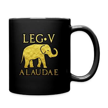 LEGIO V Alaudae ROM ROMA SOLDAT SPQR GOLD - Tasse einfarbig - Schwarz - Rechts