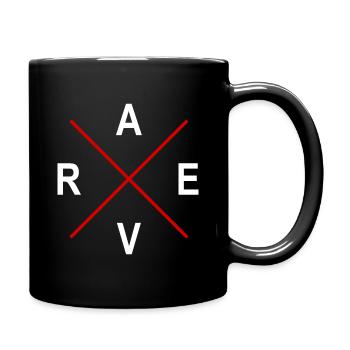 Rave - Tasse einfarbig - Schwarz - Rechts