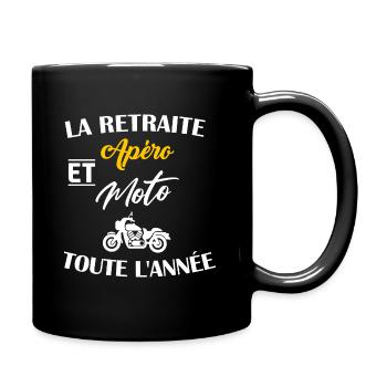 La retraite apéro et moto t-shirt cadeau homme - Mug uni - noir - Droite