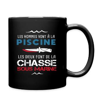 Les dieux font de la chasse sous marine Cadeau - Mug uni - noir - Droite