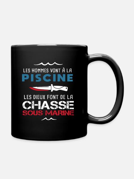Les dieux font de la chasse sous marine Cadeau - Mug uni - noir
